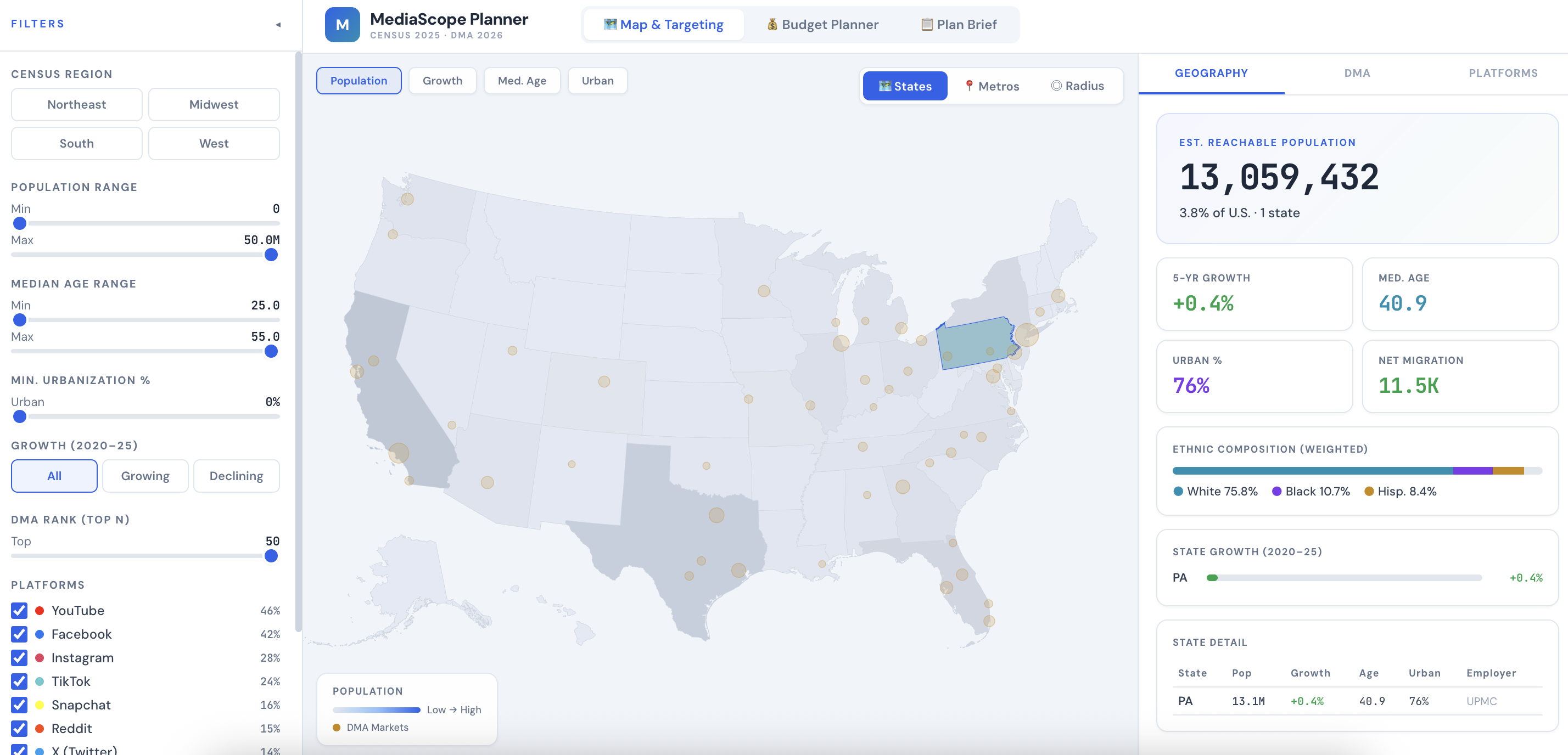 Marketing Planner Tool screenshot